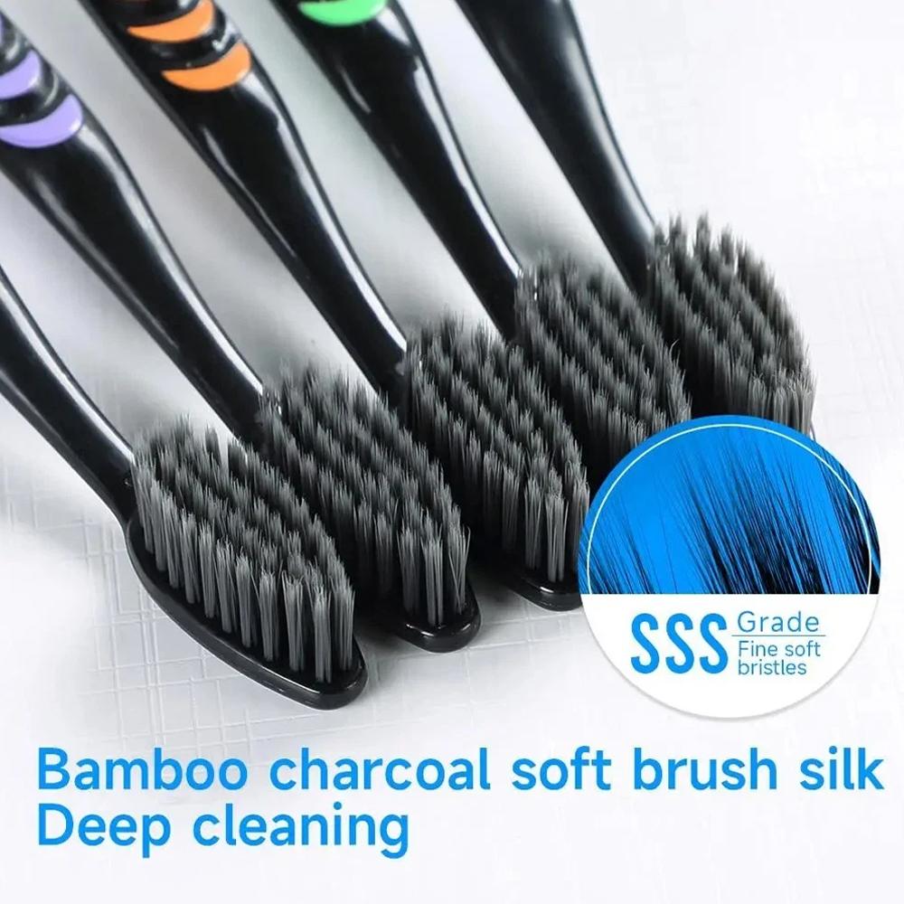 10Pcs Family Pack Bamboo Charc - Bamboo Toothbrush review and price