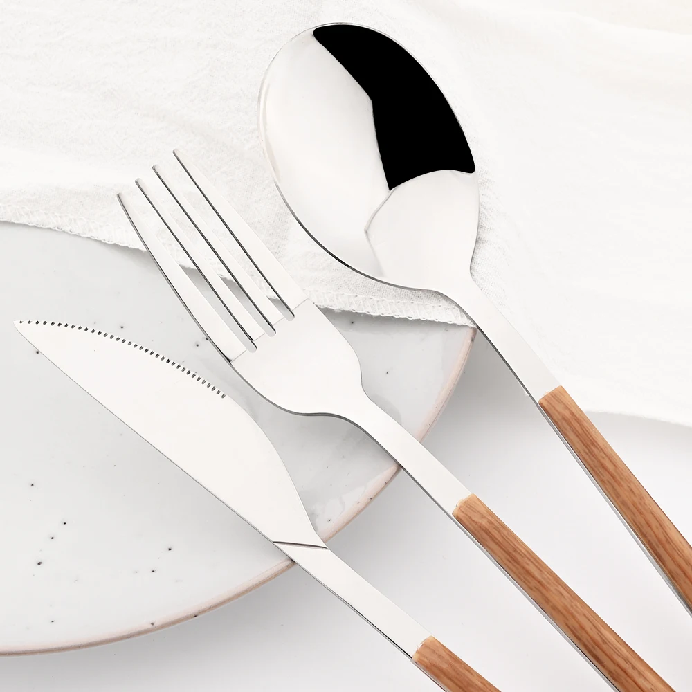16/24/30Pcs Stainless Steel Im - Bamboo Cutlery review and price