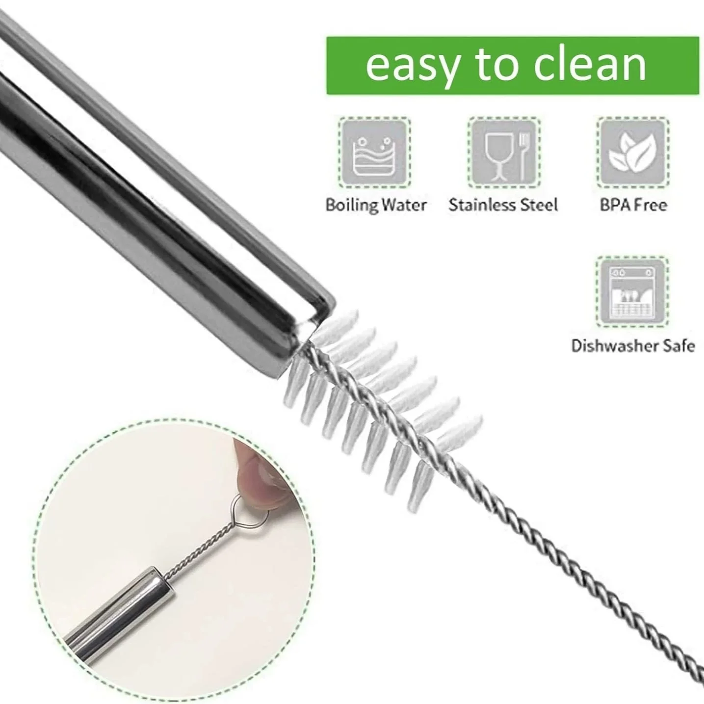100Pcs Stainless Steel Straw D - Reusable Straw review and price