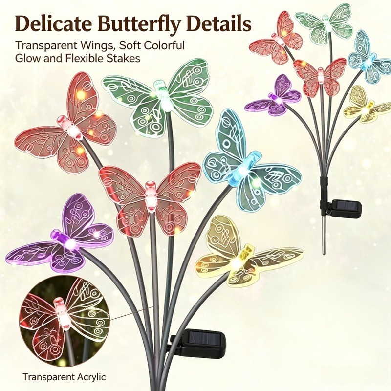Solar Powered Butterfly Lights - Solar Garden Light review and price