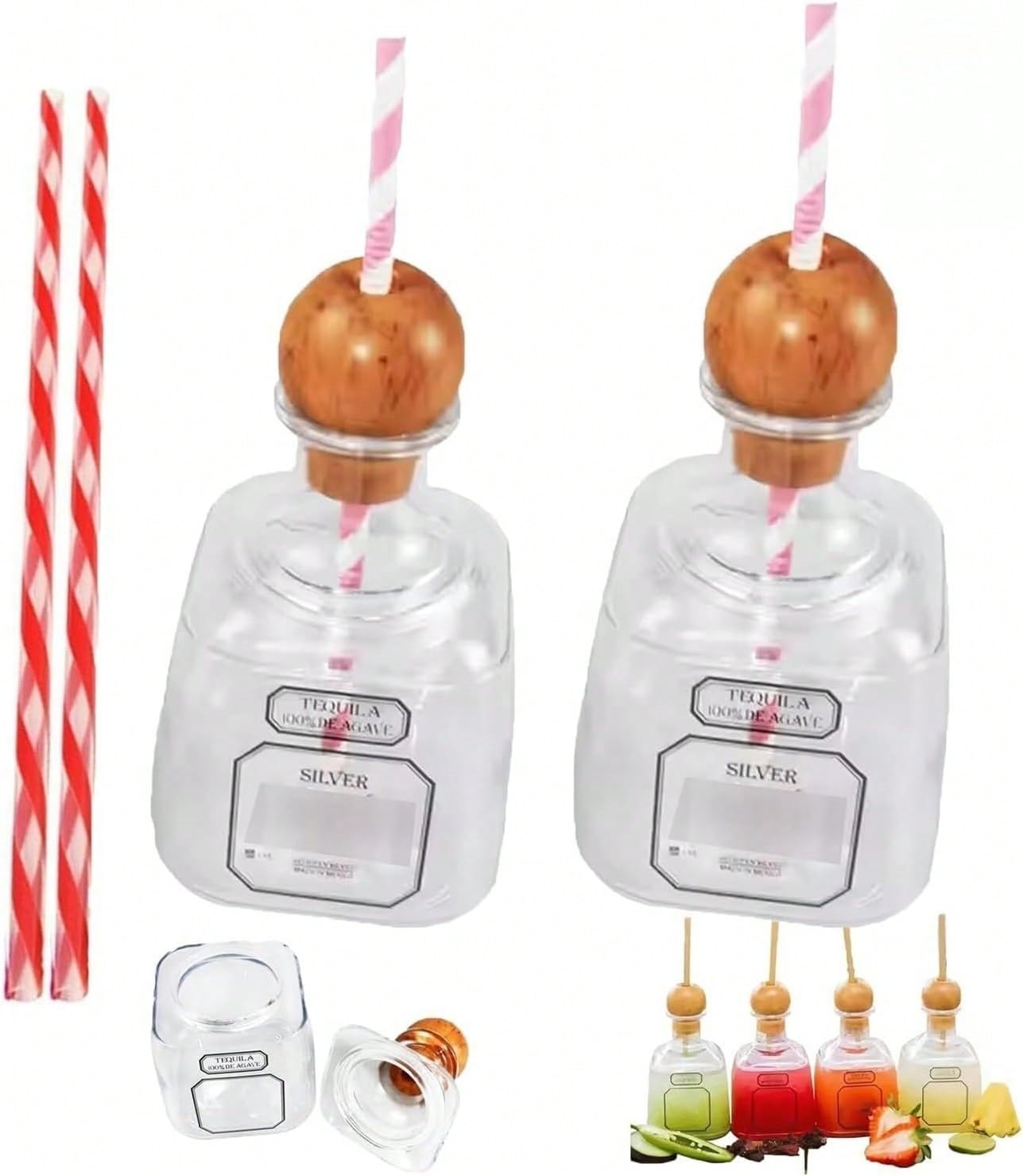 2 Reusable Wine Bottle Cups Wi - Reusable Straw review and price