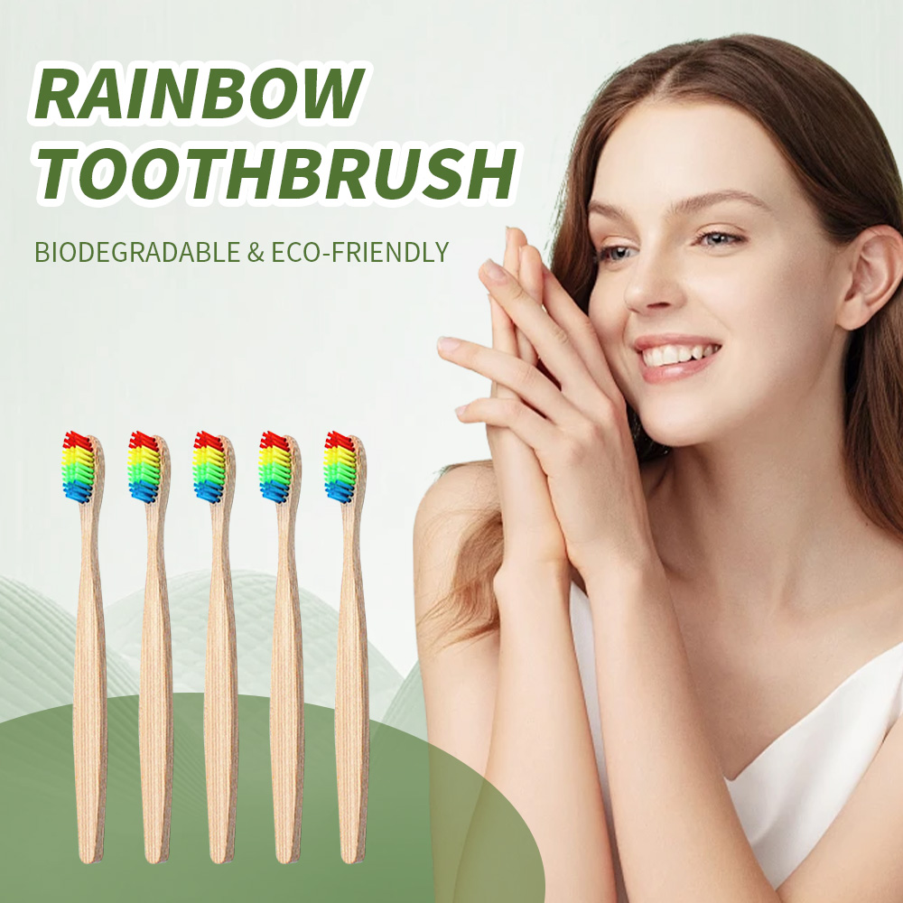 10 Pack Rainbow Bamboo Toothbr - Bamboo Toothbrush review and price