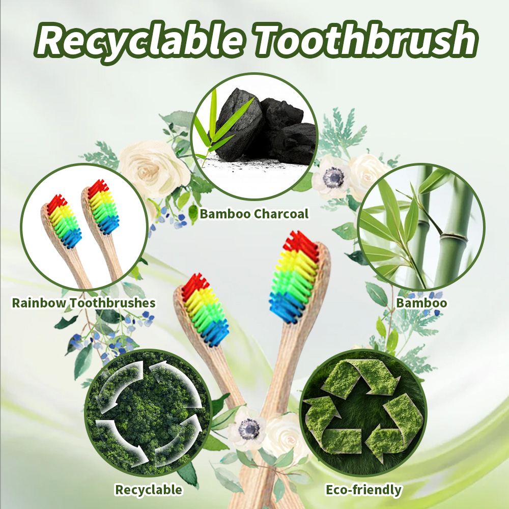 10 Pack Rainbow Bamboo Toothbr - Bamboo Toothbrush review and price