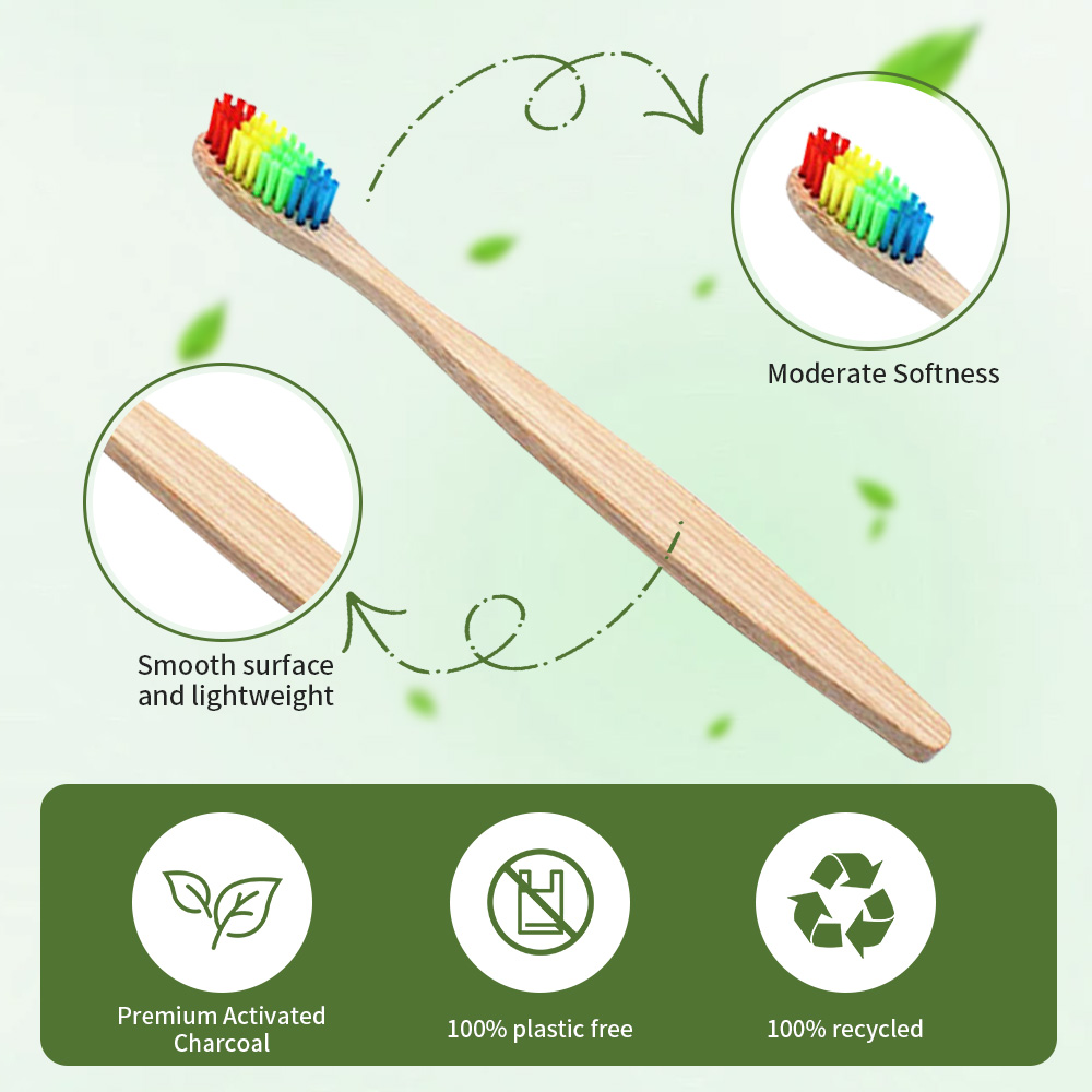 10 Pack Rainbow Bamboo Toothbr - Bamboo Toothbrush review and price
