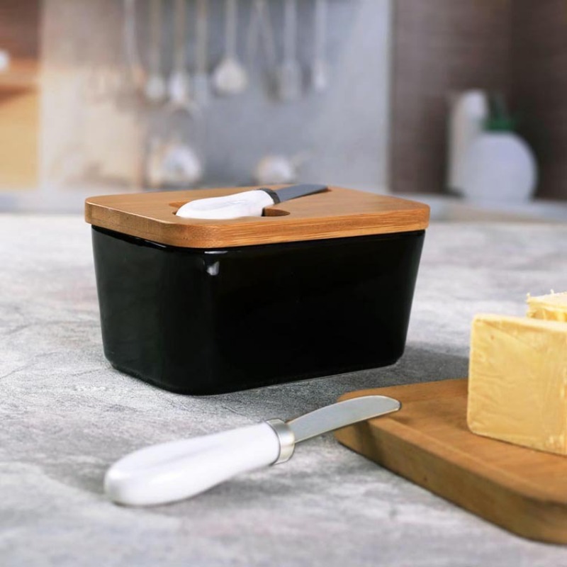 Simple Ceramic Butter Dish wit - Bamboo Cutlery review and price